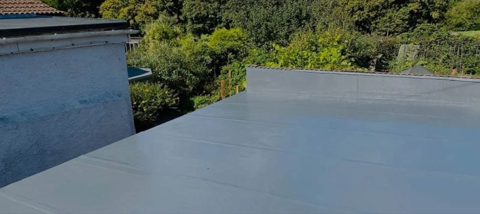 Newly completed GRP flat roof by South West Flat Roofing