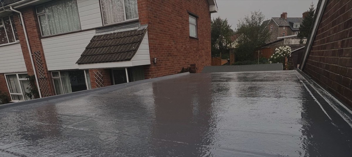 EPDM rubber flat roof on a domestic property