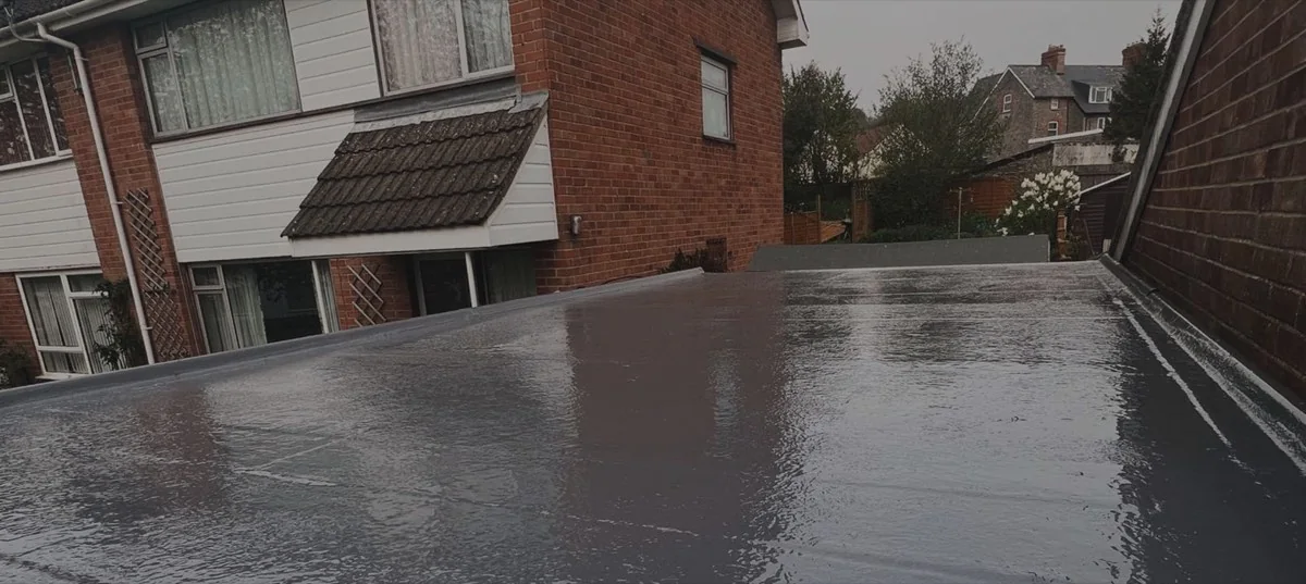 EPDM rubber flat roof on a domestic property